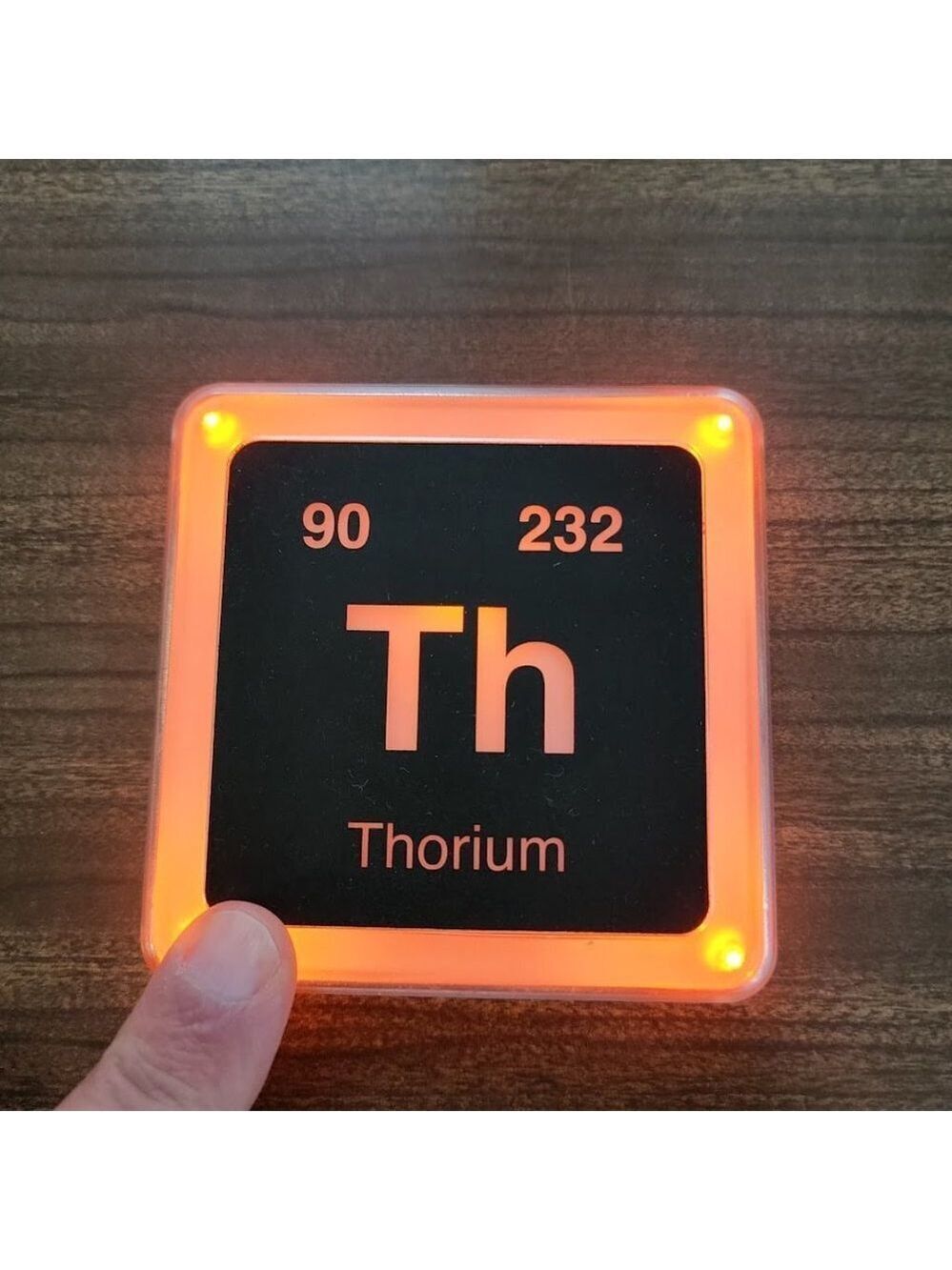 ThinkGeek Radioactive Elements Coaster Set - Radium, Plutonium, Uranium, Thorium - Picture 6 of 11